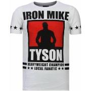 T-shirt Korte Mouw Local Fanatic Iron Mike Tyson Rhinestone