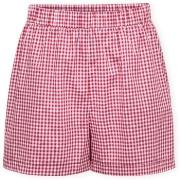 Korte Broek Only Maye Check Shorts - Salsa/White