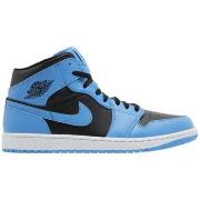 Hoge Sneakers Nike Jordan 1 Mid University Blue Black
