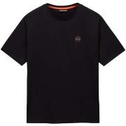 T-shirt Korte Mouw Napapijri S Badge T-Shirt Black
