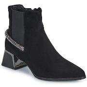 Enkellaarzen Exé Shoes P1811-T941-FABRIC-BLACK