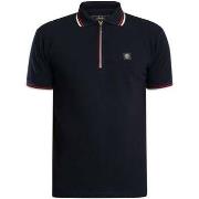 Polo Shirt Korte Mouw Trojan Ottoman Rib Zip Poloshirt
