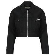 Spijkerjack Calvin Klein Jeans DENIM CROPPED JACKET SOFT BLACK