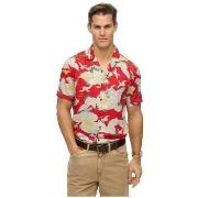 Overhemd Korte Mouw Superdry Chemise manches courtes Merchant rouge