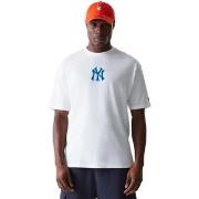T-shirt Korte Mouw New-Era Mlb World Series Os Tee Neyyan Whi