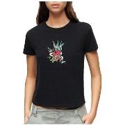 T-shirt Korte Mouw Superdry T-shirt ajusté brodé Tattoo