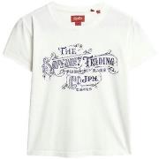 T-shirt Korte Mouw Superdry T-shirt ajusté métallisé femme