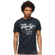 T-shirt Korte Mouw Superdry T-shirt Workwear à motif métallisé