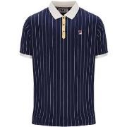 T-shirt Fila BB1 Classic Striped Polo Shirt Navy/Raffia/Gardenia