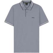 Polo Shirt Korte Mouw BOSS Slim Fit Paul Polo Shirt Dark Grey/White
