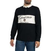 Polo Shirt Lange Mouw Gant Geblokkeerd zwaar Rugger poloshirt