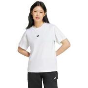 T-shirt Korte Mouw adidas T-shirt Essentials Small Logo blanc
