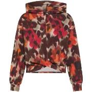 Sweater Deha Allover Knotted Cotton-Modal Hoodie