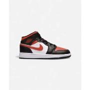 Sneakers Nike Air Jordan 1 Mid Bred Toe Black Fire Red White (GS)