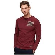 T-Shirt Lange Mouw Superdry T-shirt Vintage Athletic bordeaux