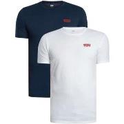 T-shirt Korte Mouw Levis 2-pack slim fit T-shirts met ronde hals