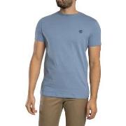 T-shirt Korte Mouw Timberland Slim Fit T-shirt met geborduurd logo