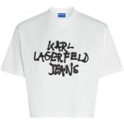 T-shirt Korte Mouw Karl Lagerfeld KLJ Reg Cropped Graffiti Tee B1W1705...