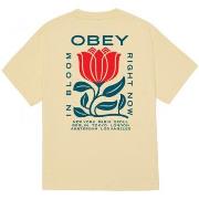 T-shirt Korte Mouw Obey in bloom