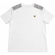 T-shirt Korte Mouw Lyle &amp; Scott Check Panelled T-Shirt White
