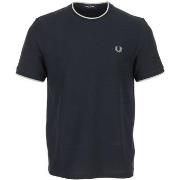 T-shirt Korte Mouw Fred Perry Trim Detail Crepe Pique Tshirt