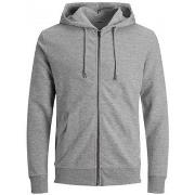 Sweater Jack &amp; Jones 12182493 BASIC SWEAT ZIP-LIGHT GREY MELANGE