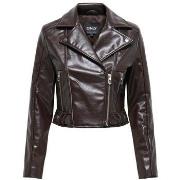 Leren Jas Only 15348979 KAMILLA-CHOCOLATE TORTE