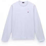 T-Shirt Lange Mouw Napapijri SALIS LS - NP0A4HN7-0021 BRIGHT WHITE