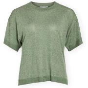 T-shirt Korte Mouw Vila Top Nowy - Olivine