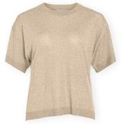 T-shirt Korte Mouw Vila Top Nowy - Froasted Almond