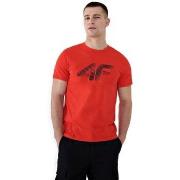 T-shirt Korte Mouw 4F KOSZULKA4FM2257czerwona