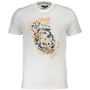 T-shirt Korte Mouw Roberto Cavalli qxt61vjd060fb03ce5bianco00052xl