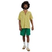 Overhemd Korte Mouw Brava Fabrics x PEANUTS Donuts Aloha Shirt M - Yel...