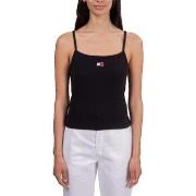 Top Tommy Hilfiger Débardeur Tommy Hilfiger Badge Rib Strap noir