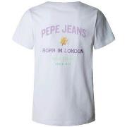 T-shirt Korte Mouw Pepe jeans T-shirt Pepe Jeans Amanda blanc