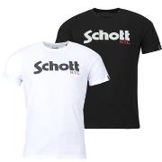 T-shirt Korte Mouw Schott TS PK LOGO