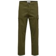 Cargobroek Selected Noos Slim Tapered Wick Cargo Pants - Winter Moss