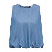 Blouse Only Top Charis Life - Medium Blue Denim