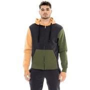 Fleece Jack Leone 1947 Man Hoody Full Zip Color Block