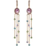 Boucles oreilles Mademoiselle Jolie Paris SENSUELLE chainettes en Plaq...