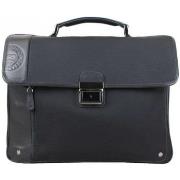 Porte document David William Porte documents toile nylon / cuir noir S...