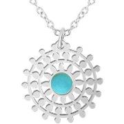 Collier Sc Crystal B2443-ARGENT-TURQUOISE