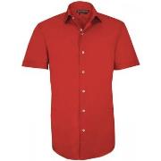 Chemise Emporio Balzani chemisette unie matteo rouge