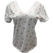 T-shirt Dress Code Tee Shirt Zinka Blanc Signe Rose KT107