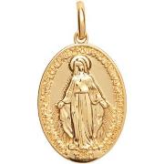 Pendentifs Brillaxis Médaille ovale vierge miraculeuse