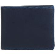 Portefeuille Mywalit Portefeuille cuir ref_46359 Bleu 12*10*2