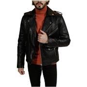 Blouson Redskins Blouson Cuir Homme Ref 55022 Noir