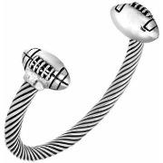 Bracelets Orusbijoux Bracelet Jonc Argent Football Americain