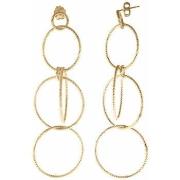 Boucles oreilles Orusbijoux Boucles D'oreilles En Argent Doré 4 Ronds ...