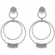 Boucles oreilles Orusbijoux Boucles D'oreilles Argent Rhodié Doubles C...